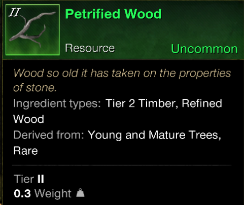 petrified wood new world