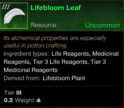 lifebloom leaf new world