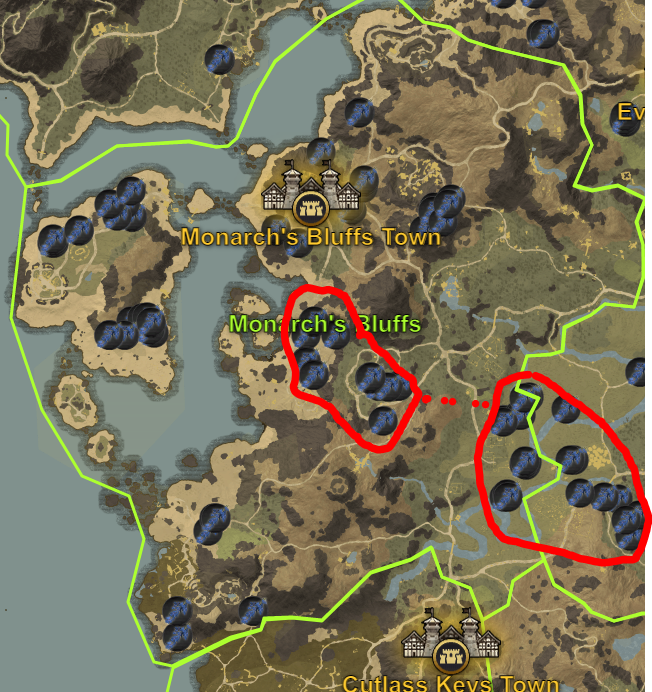 monarch's bluffs herb locations