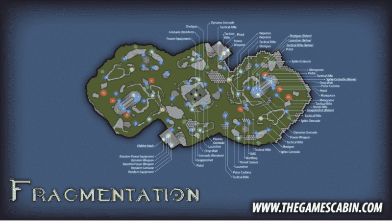 fragmentation map weapon spawns halo infinite