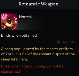 Romantic Weapon lost ark