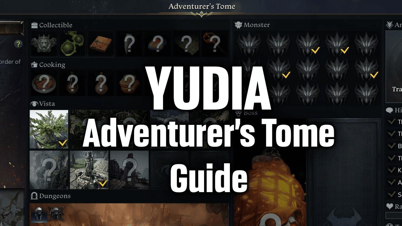 Yudia adventurer's tome guide
