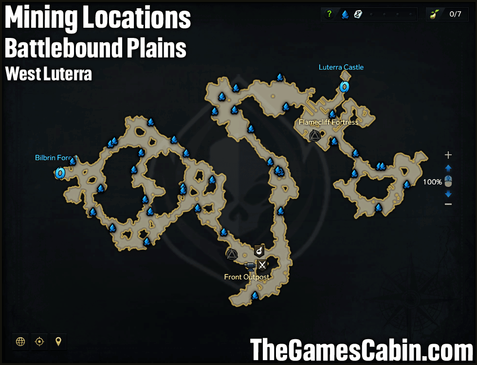 Battlebound Plains Mining Locations