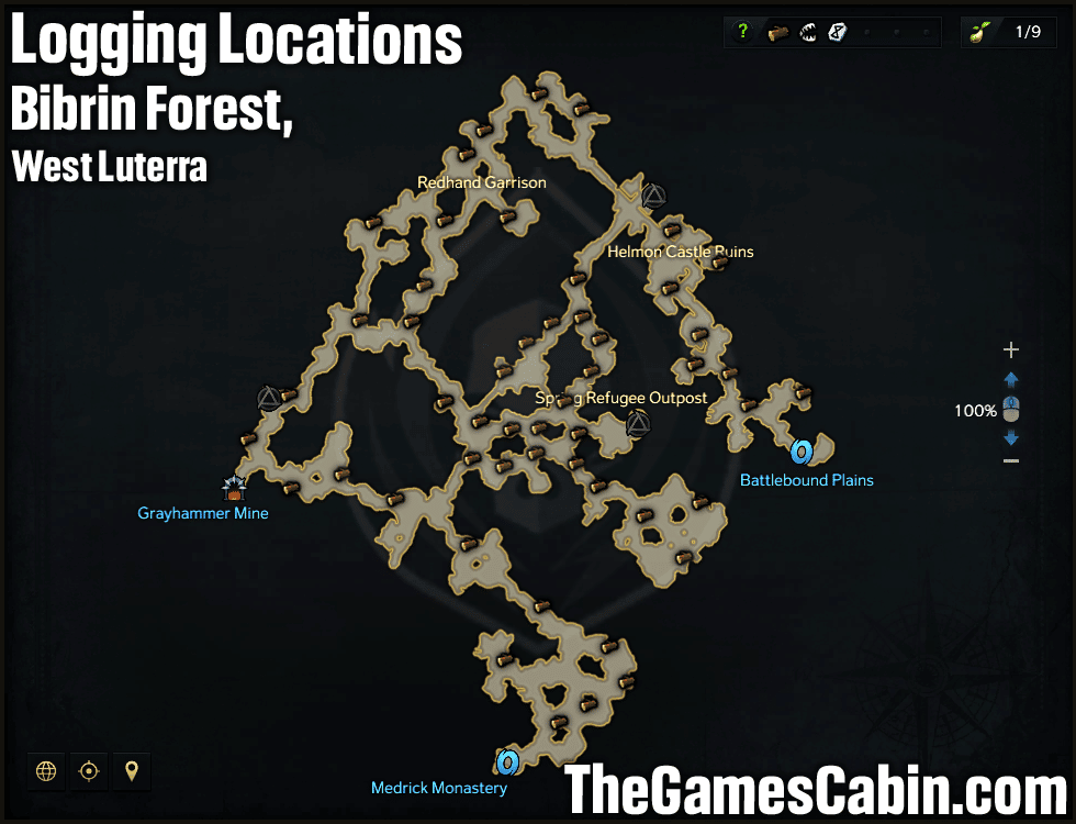 Bilbrin Forest Logging Locations