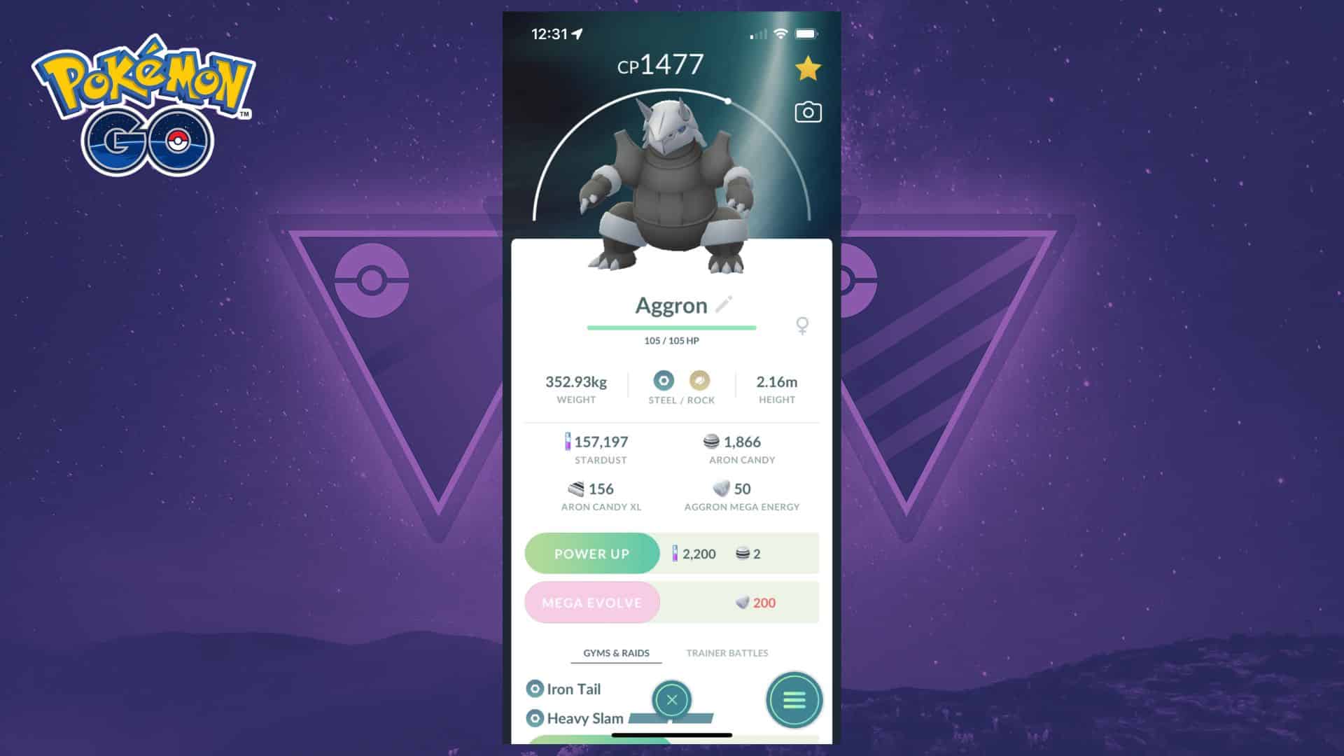 Aggron best moveset summary in Pokemon Go