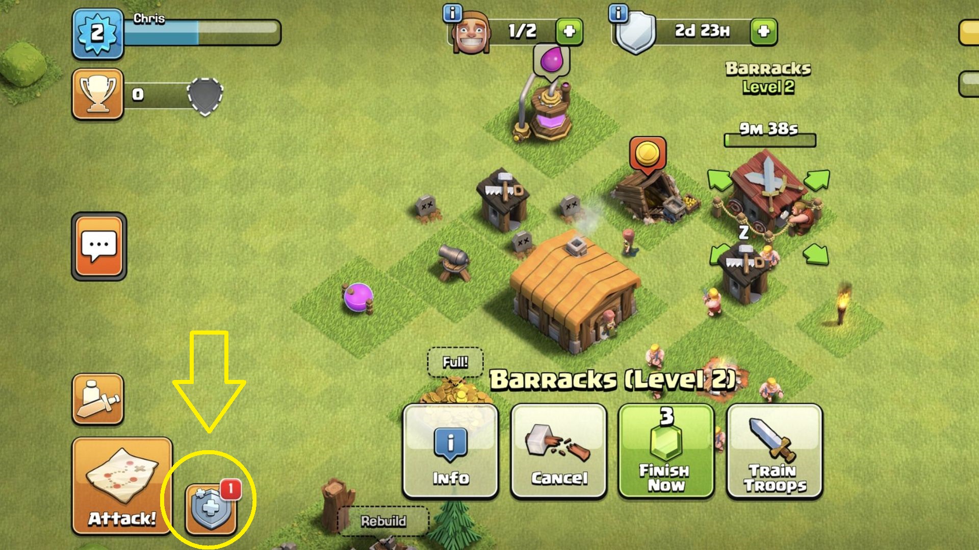 Clash of Clans Gold Pass location