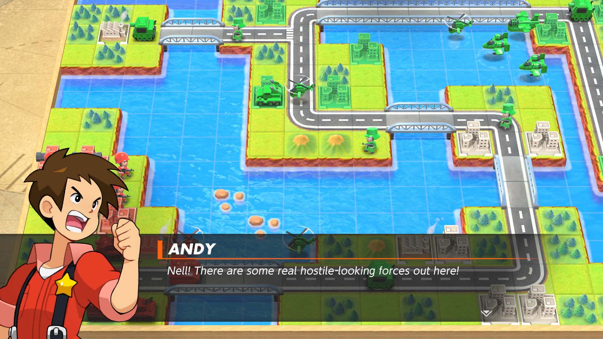 Screenshot of Andy from Advance Wars.