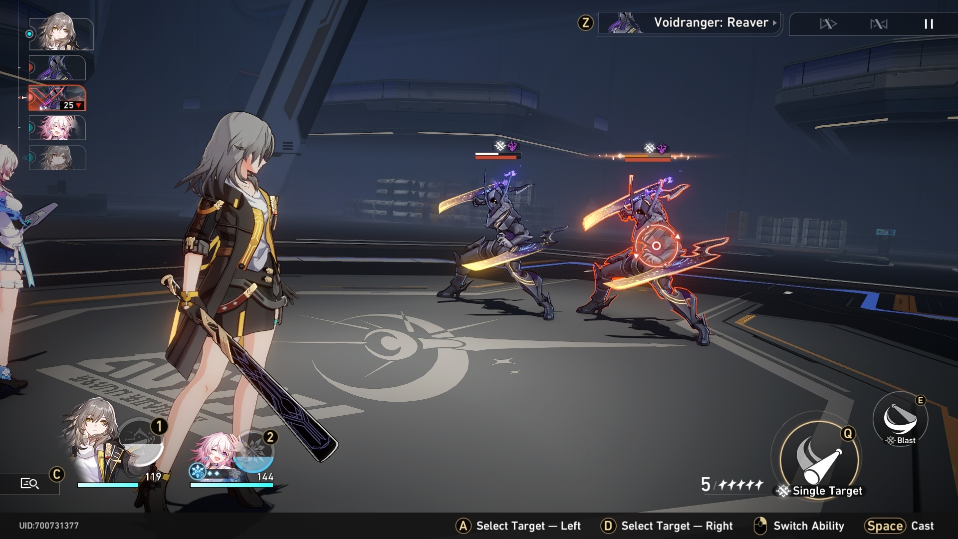 An image of a battle in Honkai Star Rail.