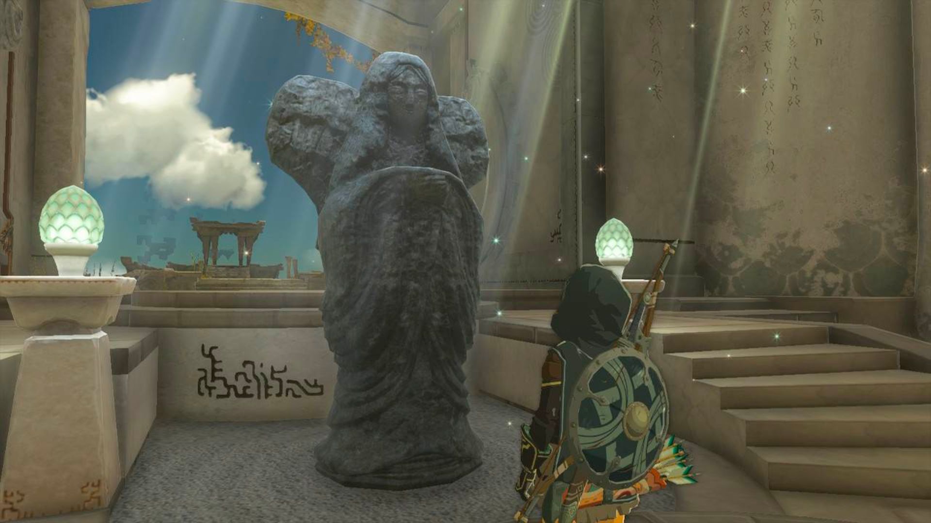 A Goddess Angel Statue in Zelda: Tears of the Kingdom