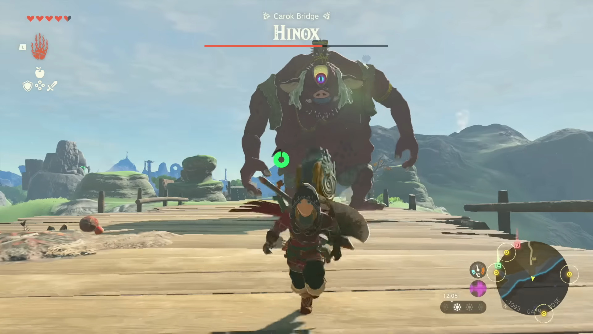 Running from Hinox in Tears of the Kingdom