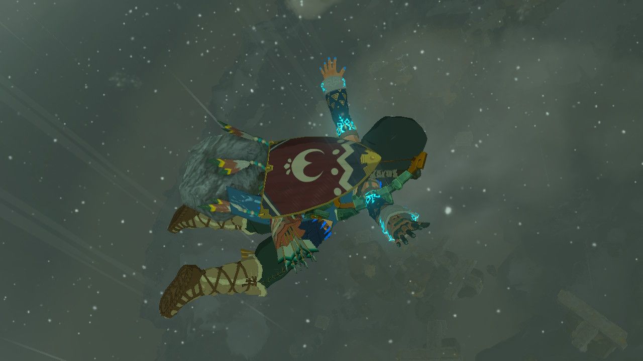 Link skydiving in Tears of the Kingdom