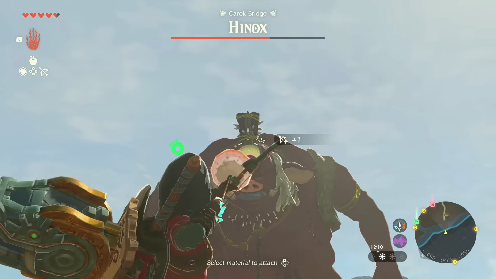 Firing arrow at Hinox eye in Tears of the Kingdom