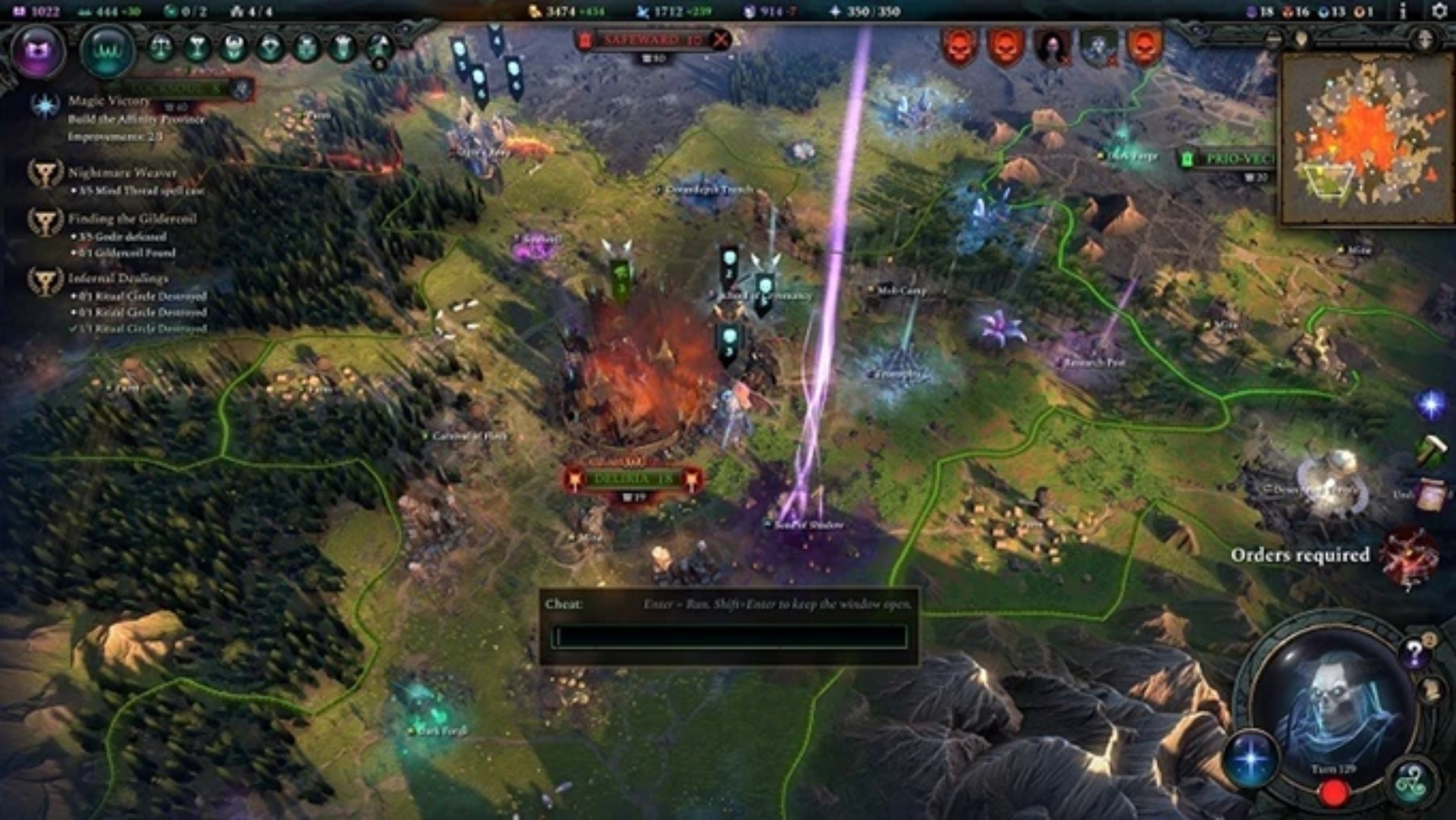 Strategic gameplay on the battlefield in Age of Wonders 4.