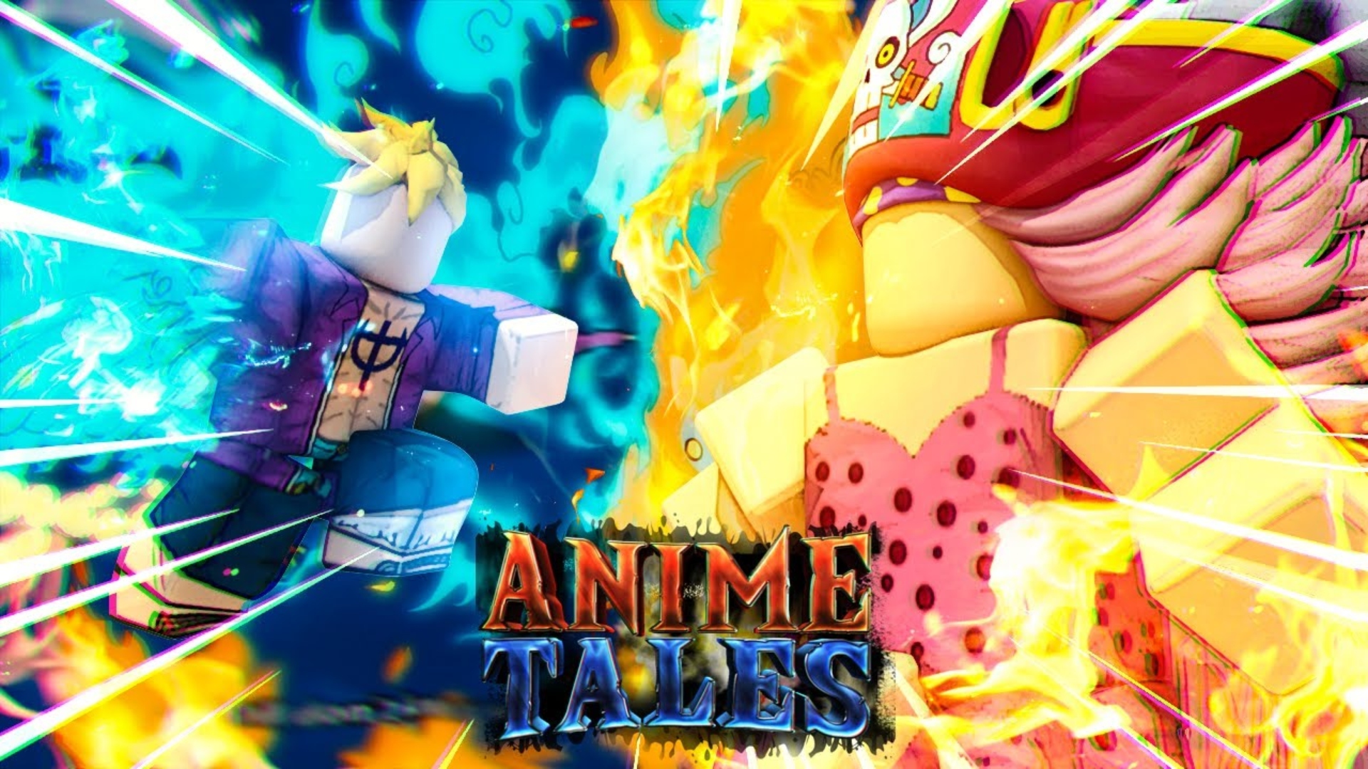 Characters from Anime Tales on Roblox.