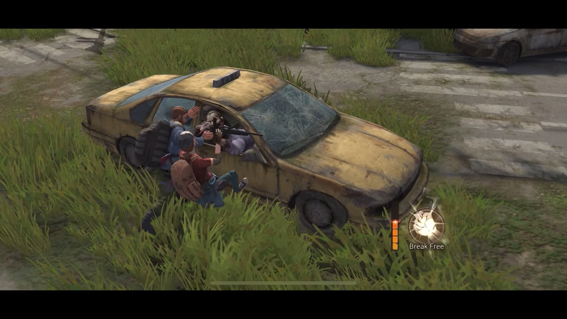 Doomsday Last Survivors fighting a zombie in a car