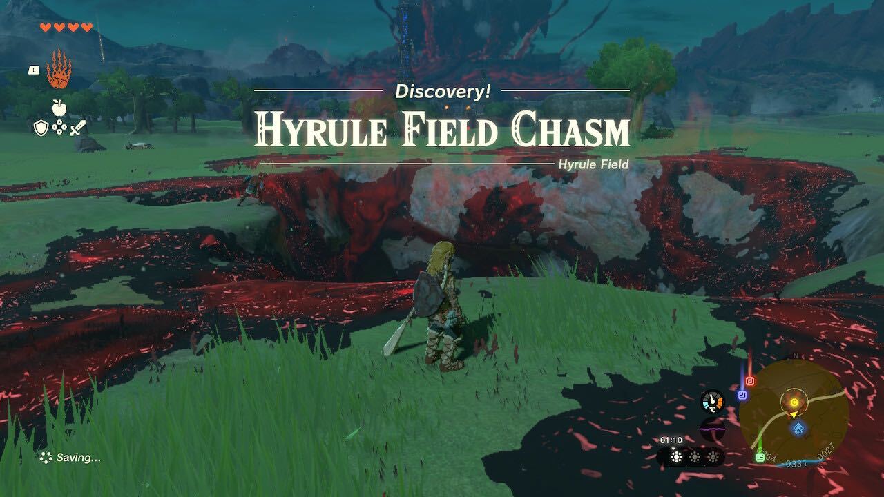 Hyrule Field Chasm entrance in Tears of the Kingdom