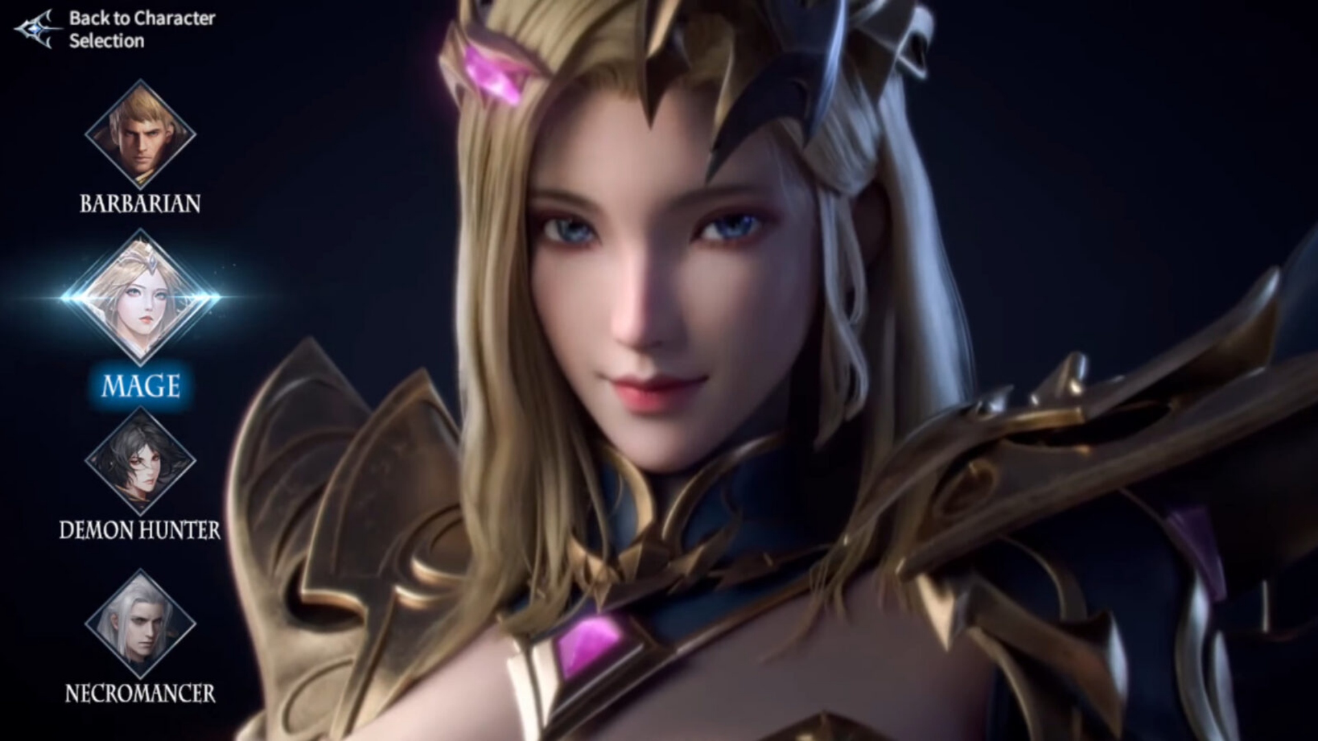 Blonde female Mage in Immortal Awakening