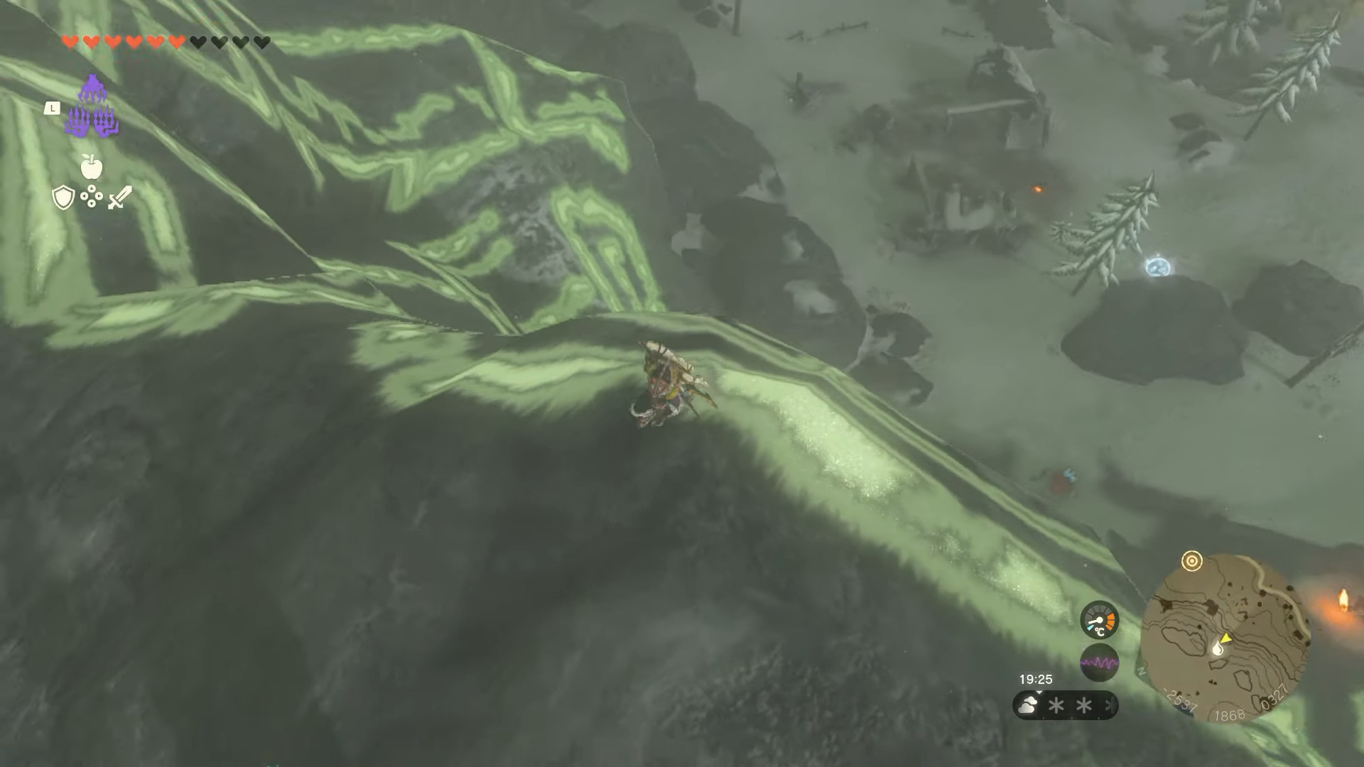 Link stood on top of a Geoglyph in Tears of the Kingdom