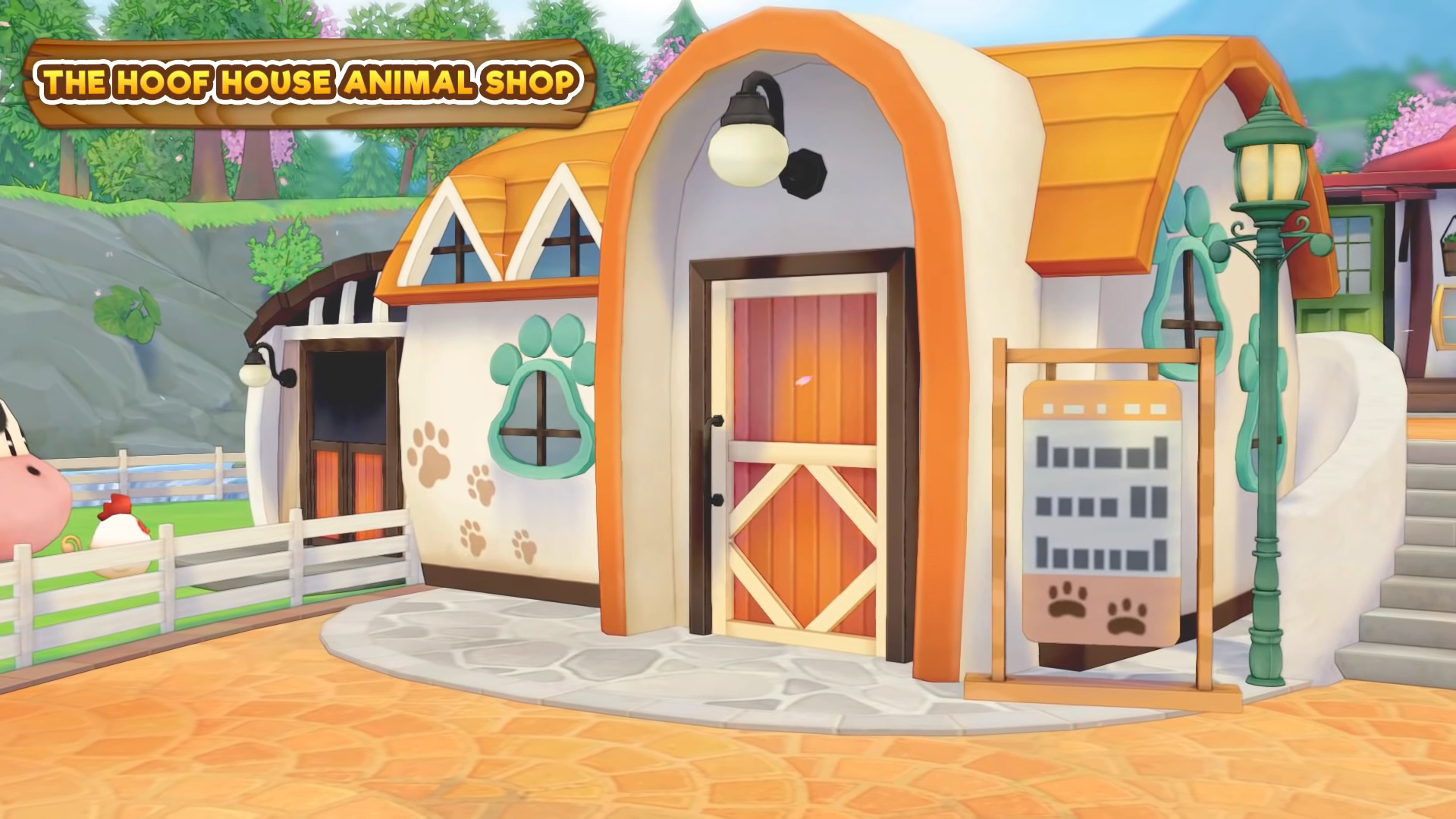 Outside one of the stores in Story of Seasons