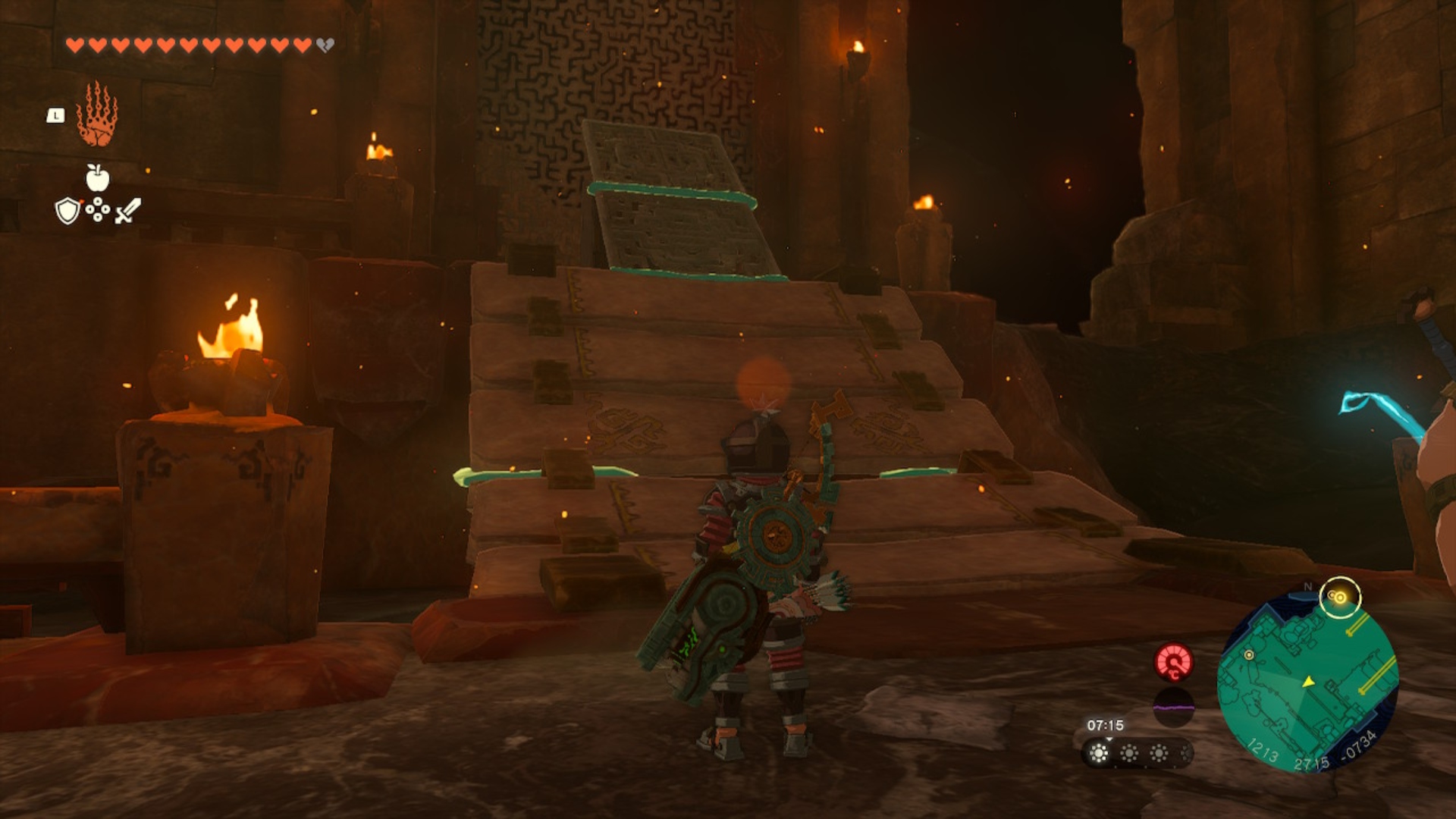 A makeshift ramp in the fire temple.