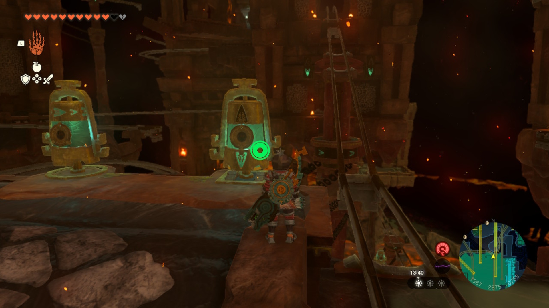 Two switches in the fire temple.