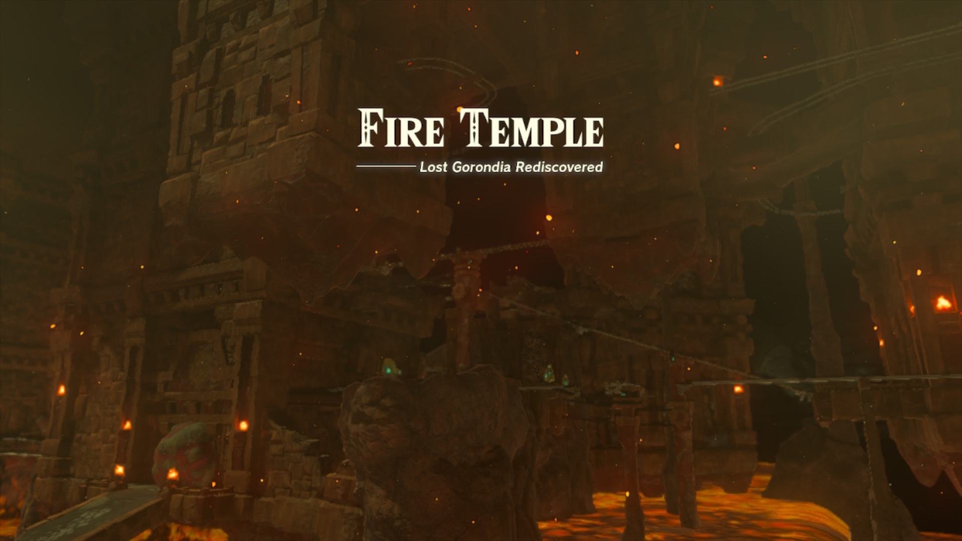 The fire temple in Tears of the Kingdom.