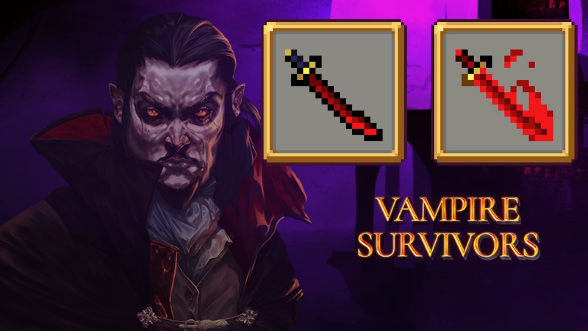 The Night Sword and Muramasa in Vampire Survivors 