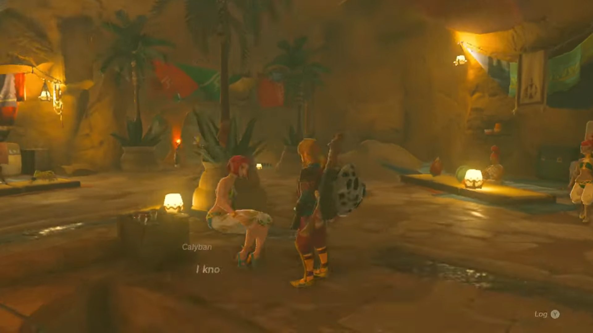 Calyban sat in front of Link in Tears of the Kingdom