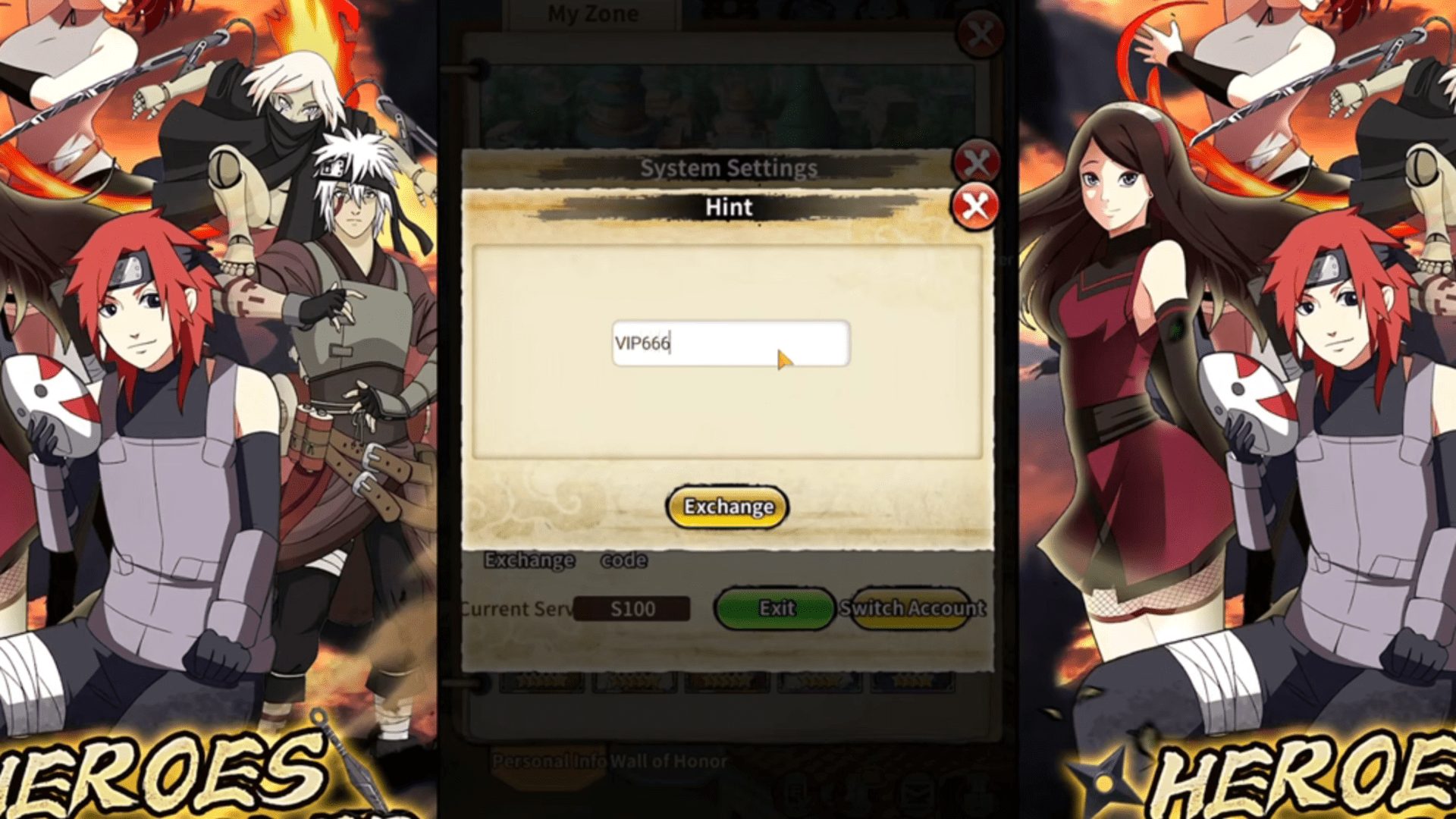 Akatsuki Assault codes menu