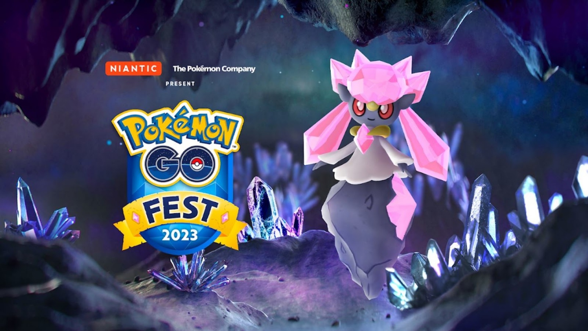 The Pokemon GO Fest 2023 promo cover with Diancie