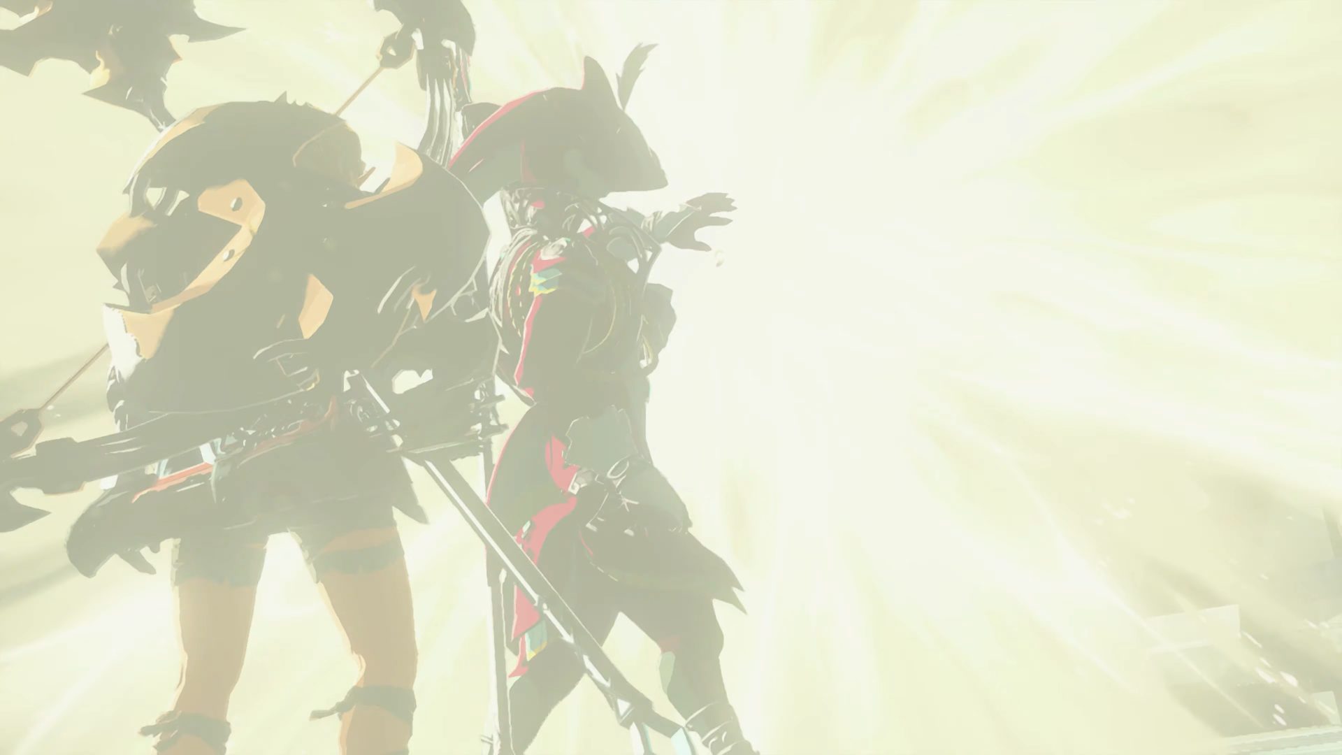Sidon and Link being blinded by light in Tears of the Kingdom