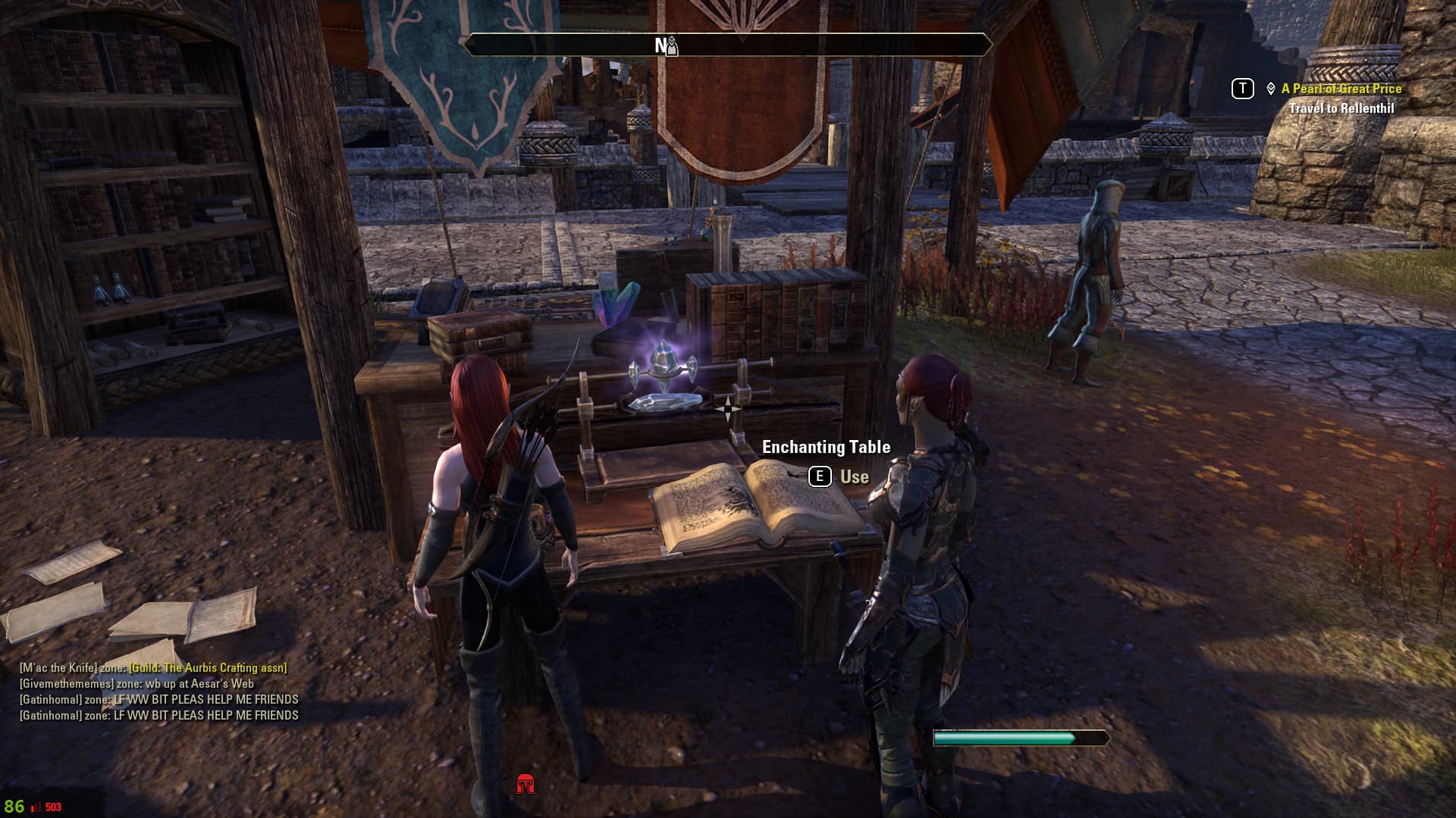 an enchanting table in ESO