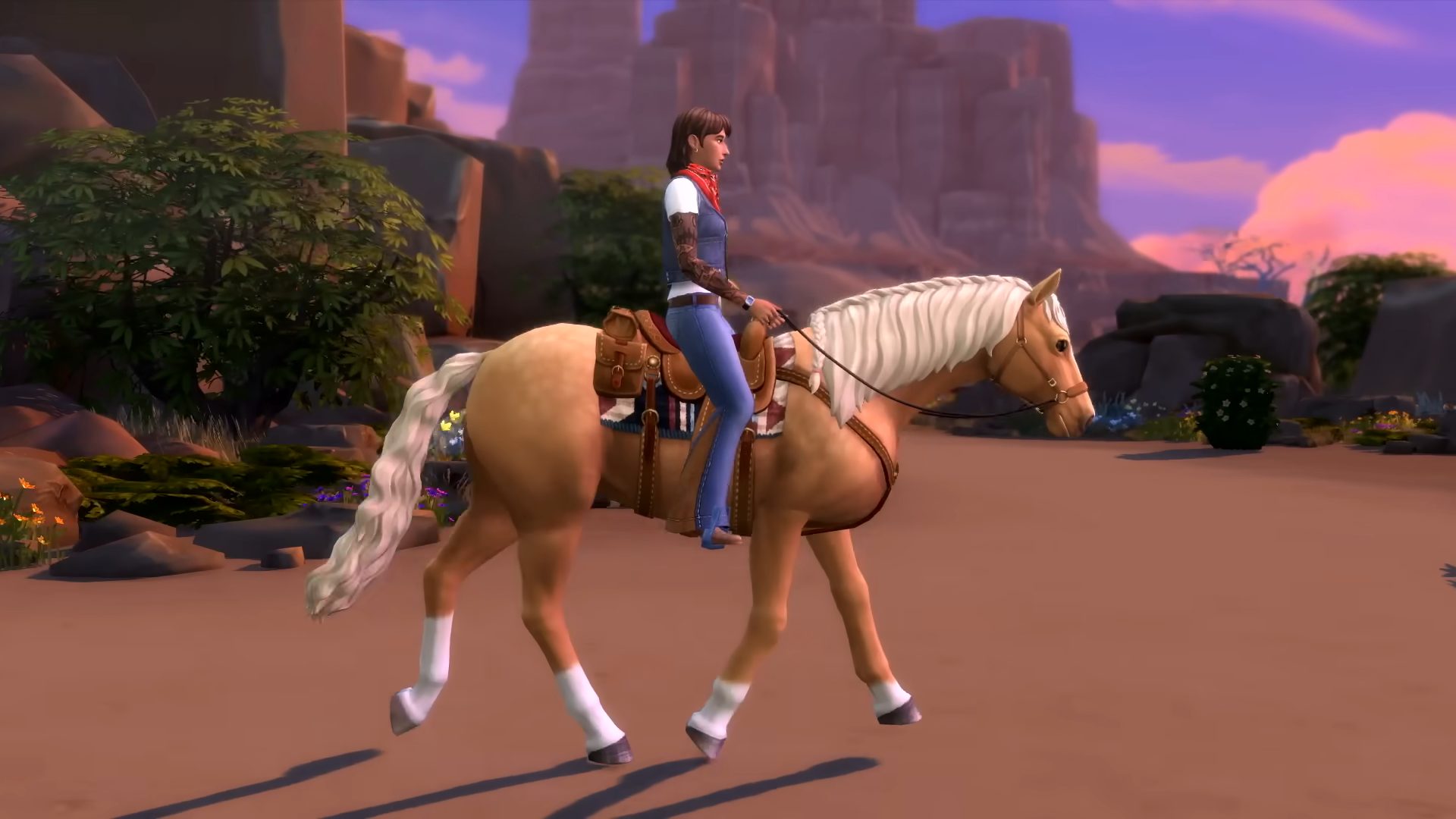 Horse in the mountain in The Sims 4 Horse Ranch