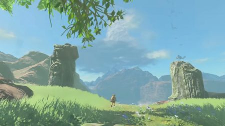 Link looking at Death Mountain in Zelda: Tears of the Kingdom