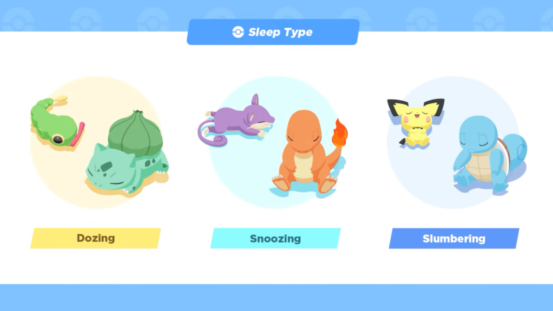 Pokemon Sleep features many different types of sleeping Pokemon.