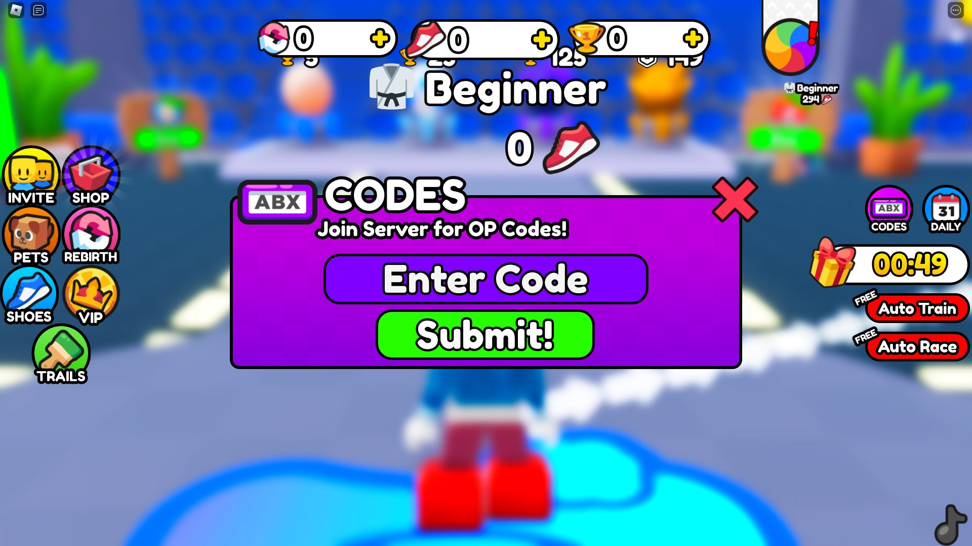 Race a Friend codes page