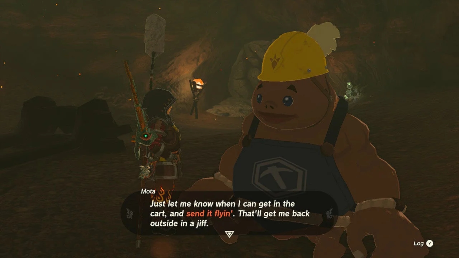 Mota, the abandoned laborer speaking to Link in The Abandoned Laborer in Tears of the Kingdom
