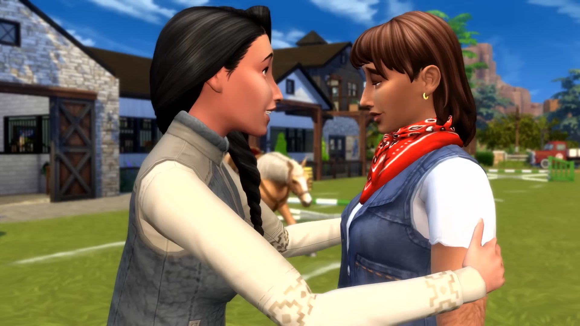 A Ranch Hand in The Sims 4 Horse Ranch