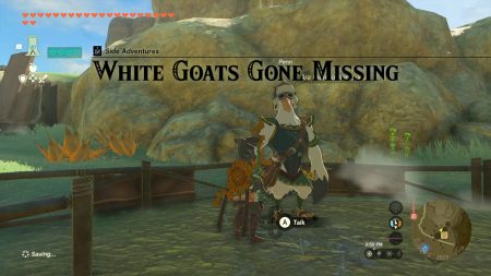White Goats Gone Missing quest start in Zelda: Tears of the Kingdom