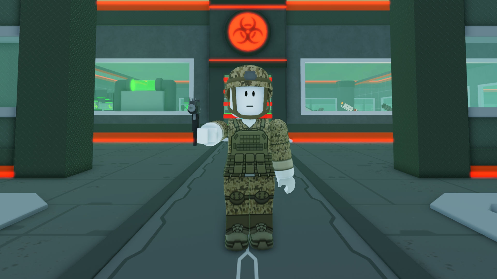 A solider in Zombie Wars Tycoon