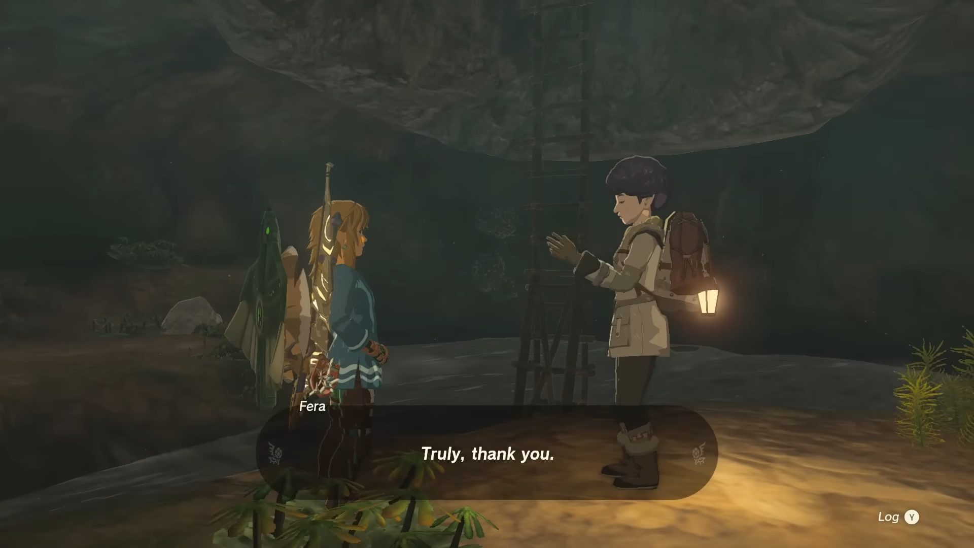 Fera and Link talking in Zelda: Tears of the Kingdom