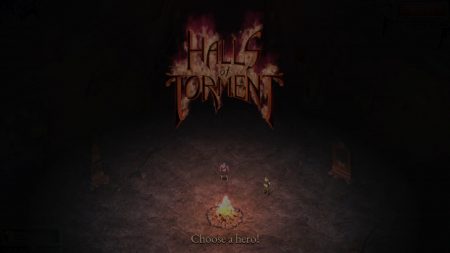 Halls of Torment starting screen