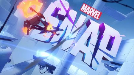 Marvel Snap with Ghost Rider jumping in front of the logo