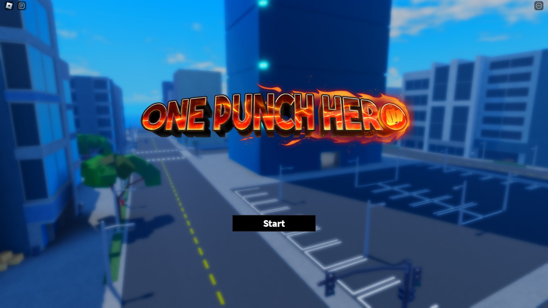 One Punch Hero start screen
