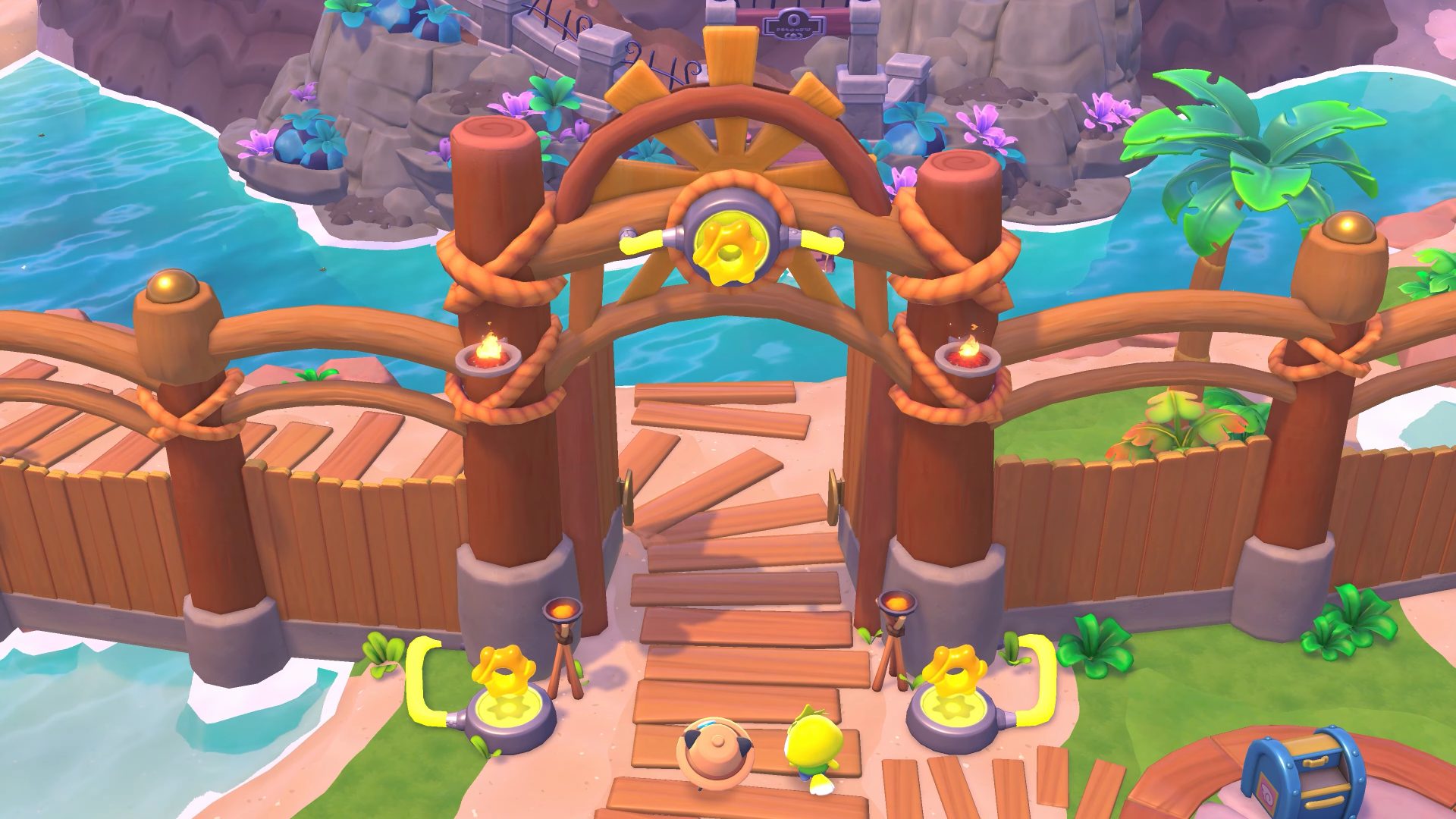 Opening the gates in Hello Kitty Island Adventure