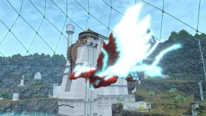 Rising Phoenix mount in FFXIV in daytime